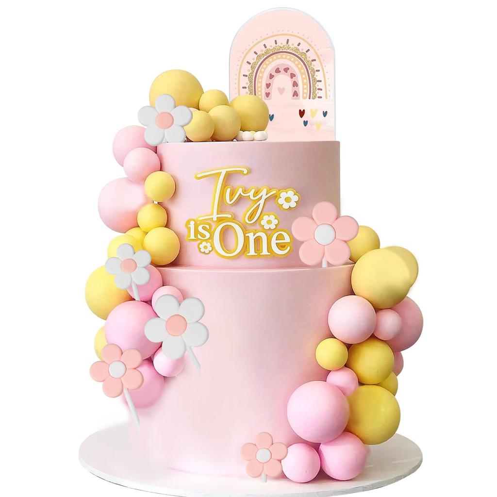 Mini Colorful Balls Cake Topper DIY Cake Topper Decorations for Wedding Anniversary Baby Shower Birthday Party Cake Decoration