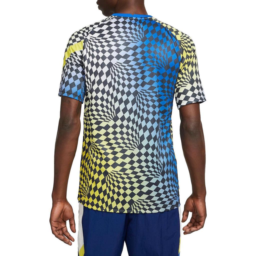 Nike Chelsea FC Football Training Short Sleeve Logo Print Gradient Breathable Jersey Men tops Blue CW4872-409