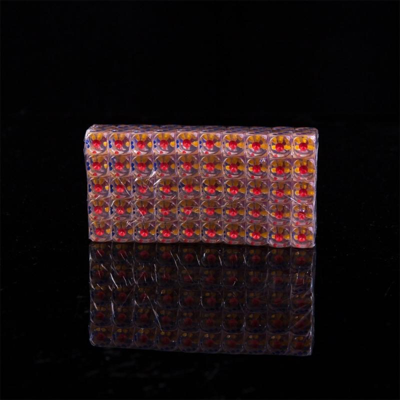 100Pcs Multicolored Dot Dices 14mm Acrylics Dices Set for Table Game Board Game Six Sided Dices with Storage Bag