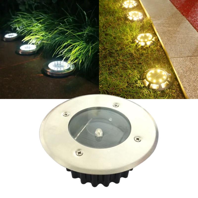 Solar Embedded Path Light With Bright White Led For Villa Garden And Yard Illumination