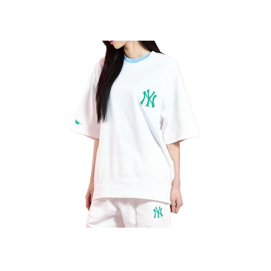 New MLB T Shirts Unisex White 3ATSD0133-50IVS