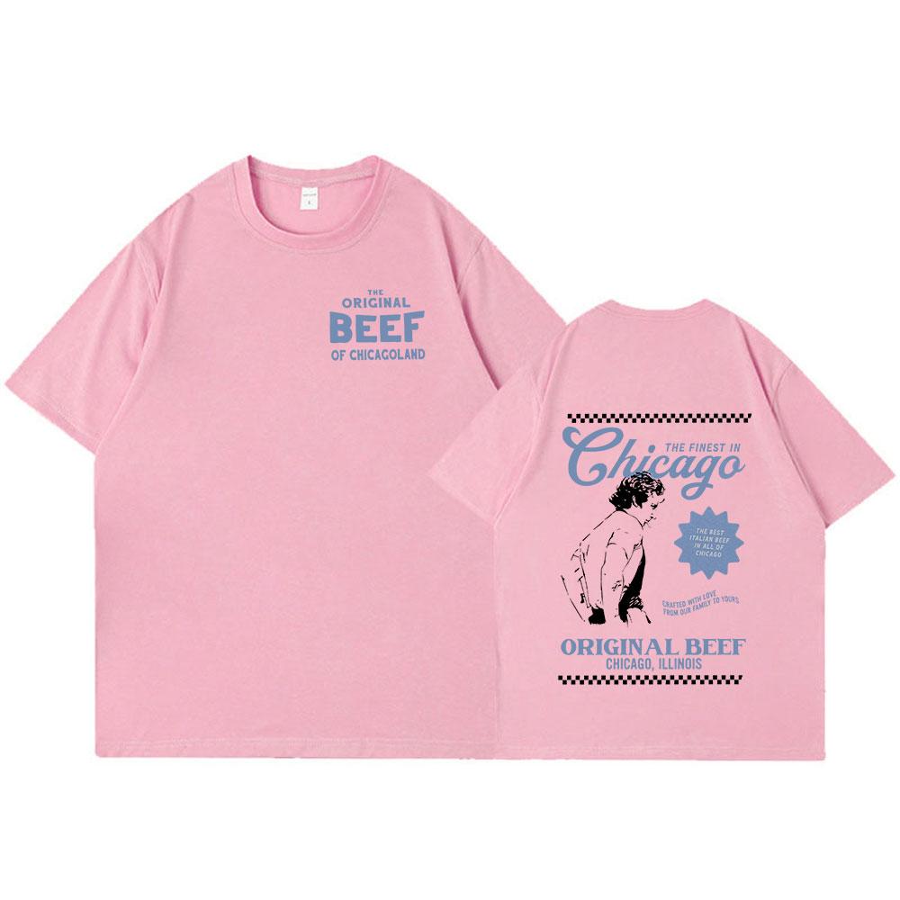 The Bear TV Series Jeremy Allen White T-shirts The Original Beef of Chicagoland T-shirt Women Cotton Cozy Oversized T Shirts