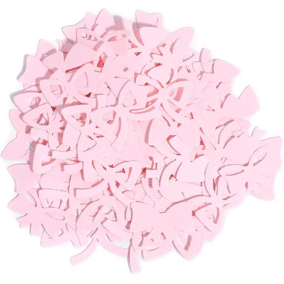 Coquette Girly First Birthday Party Decorations - Pink Bow Confetti, Baby Shower Decor, She's Tying The Knot, 1st Birthday Cake Smash