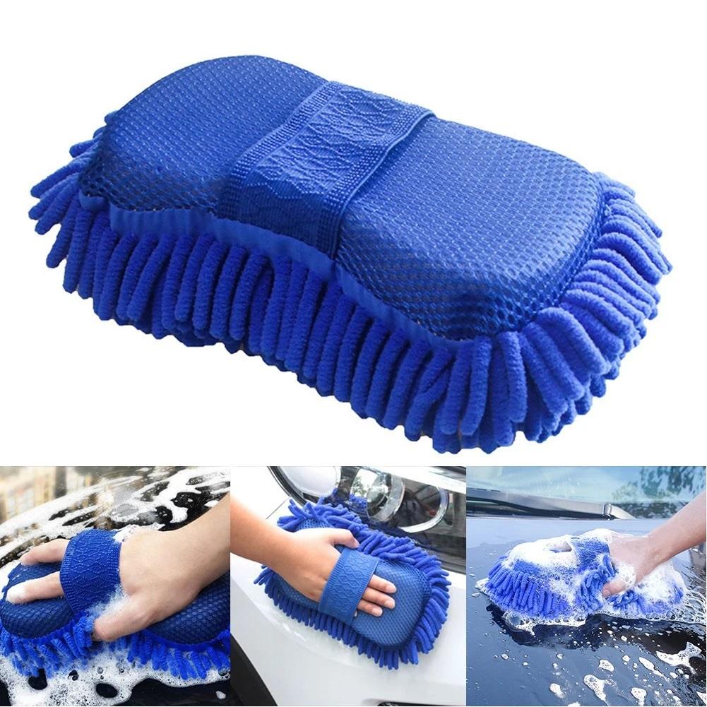 Car Wash Microfiber Chenille Car Wash Sponge Care Washing Brush Pad Washing Towel Tools Auto Gloves Styling Accessories Gadget