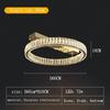 2025 New Crystal Ceiling Light Nordic Modern Living Room Bedroom Light Golden Circle Wire Cutting Luxury Design Ceiling Light