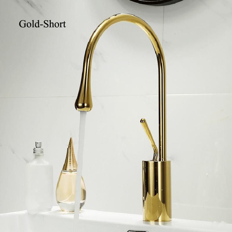 New Basin Faucet Single Lever 360 Rotation Spout Modern Brass Mixer Tap for Kitchen Bathroom Basin Water Sink Mixer Taps