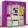 Large-capacity Simple Cloth Wardrobe Reinforced and Bold Steel Tube Dust-proof Fabric Closet Folding Clothes Storage