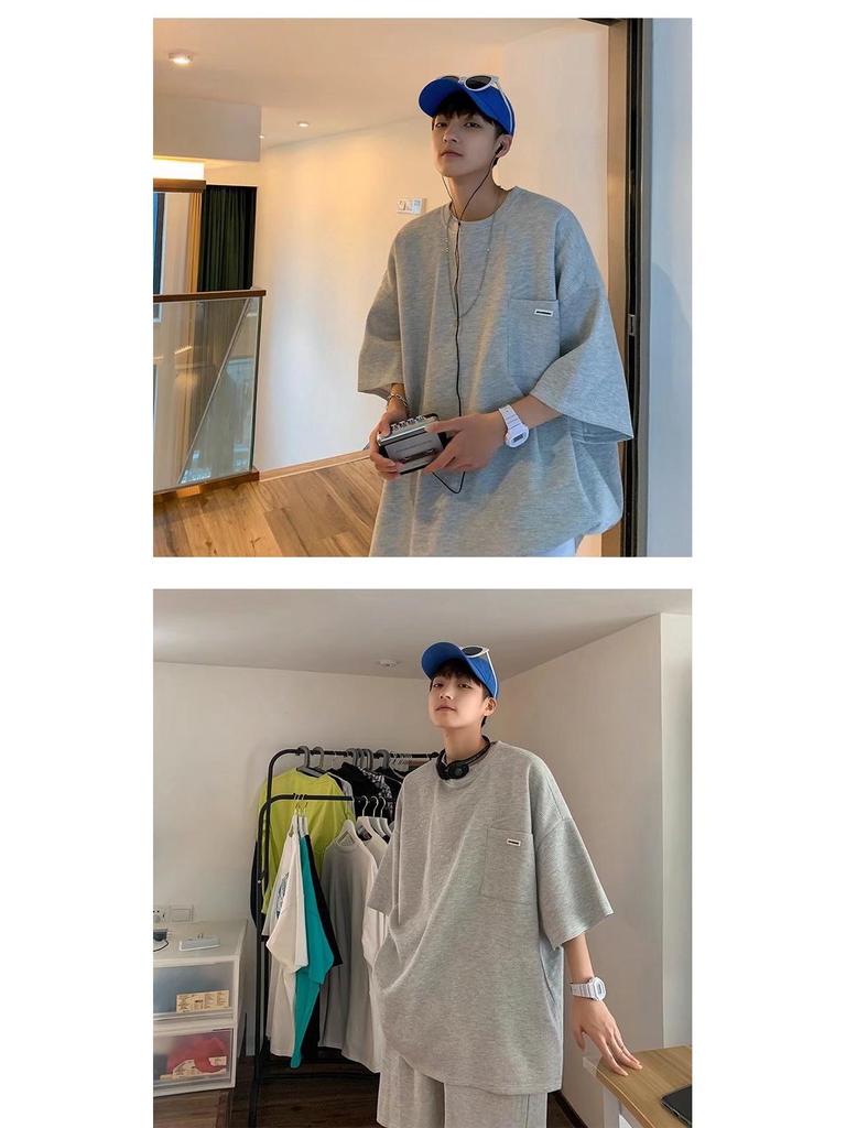 Zijun Trendy Waffle T-Shirt & Wide-Leg Pants Sportswear Set