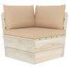 Corner Sofa - vidaXL - Garden Pallet - Impregnated Spruce - 4 People - Beige