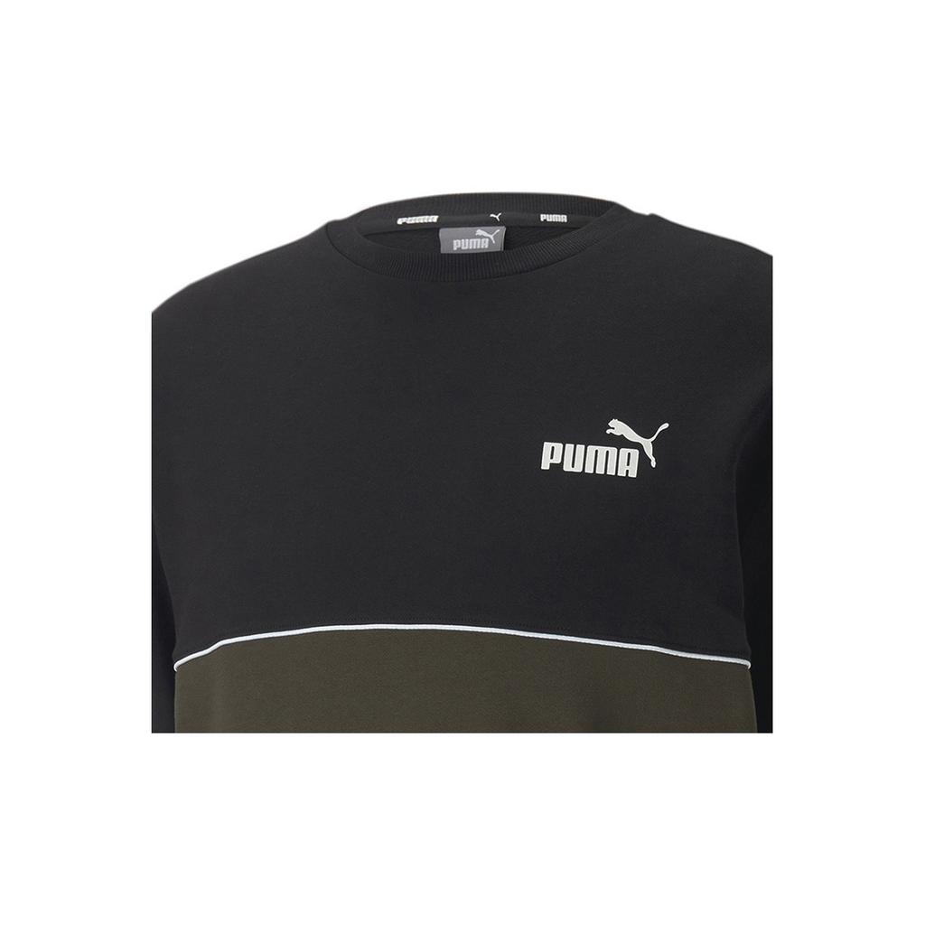Puma Colorblock Logo Print Rundhals-Sweatshirt Herren Oberteile Mehrfarbig 673498-70