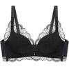 Oudifen Women's Wireless Push-Up Lace Antibacterial Bra (XB1533/XB1521)