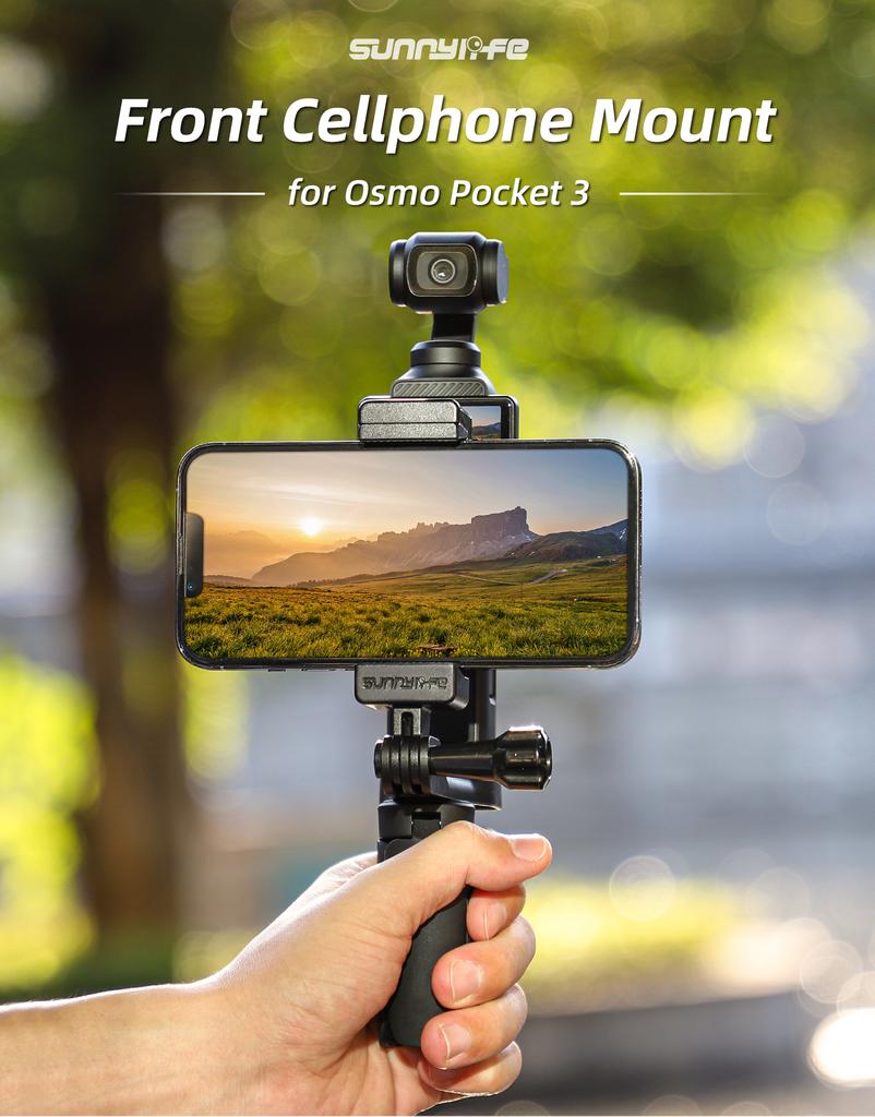 Für DJI Pocket 3 Handyhalterungsset Erweiterungszubehör mit 1/4"-Gewindeloch Kompatibel mit DJI Osmo Pocket 3 und Smartphone
