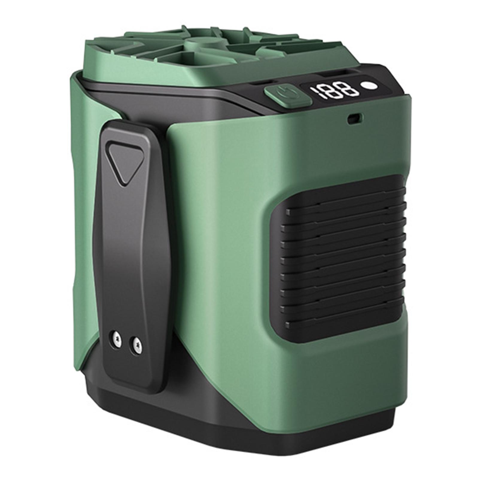 

Вентилятор с зажимом на талию, портативный мини-вентилятор с USB-зарядкой, небольшой уличный вентилятор для кемпинга с подсветкой Power Bank LED зелёный