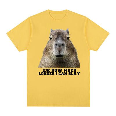 Nevím, jak dlouho můžu zabít kapybaru Funny meme trička Muži Retro móda Vysoce kvalitní oversized bavlněné trička Topy Unisex