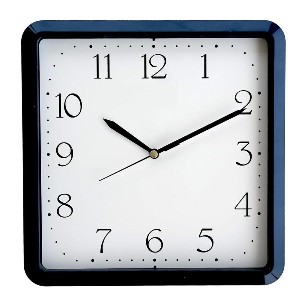 Plastic Step Movement Wall Clock (Blue, 9 Inch) - Analog