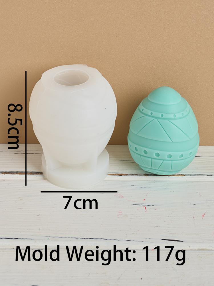 3D Easter Egg Silicone Candle Mold Embossment Egg Candle Making Supplies Plaster Ornaments Handmade Soap Mould Home Decor Gifts
