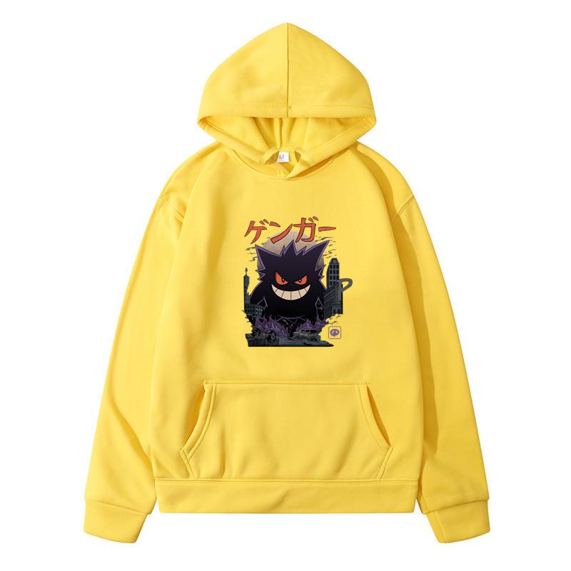 Loose Hooded Sweater Gengar Kaiju Fleece Pullover Sweatshirt Men'S Fast Sale
