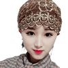 New Wide Brim Lace Muslim Women Instant Turban Bonnet Hat Islamic Arab Women's Head Wrap Hijab Breathable Eco-Friendly