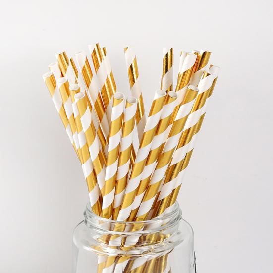 25Pcs/Set Straw Disposable Solid Straight Lightweight Round Drinking Dots Printing Multifunctional Safe Bottles Cup Straws for Home Use