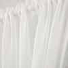 Elegant White Door Drapery Set with Rod Pockets for Home