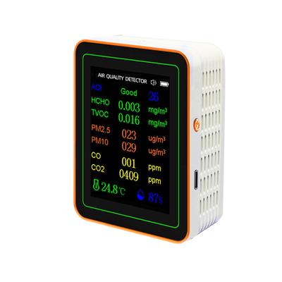 10 In 1 Air Quality Monitor PM2.5 PM10 CO CO2 TVOC HCHO AQI Temperature Humidity and Curve View