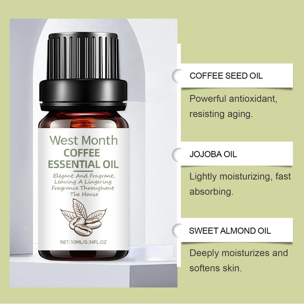 West&Month Coffee Seed Essential Oil Gentle Moisturizing Skin Nourishing Multi-Effect Essence Oil Nourishing Massage Oil 10ml