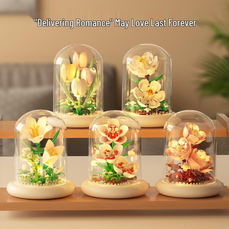 Jihui Building Blocks Flower Pot Series: Compatible with Lego Toys for Children's Educational Fun