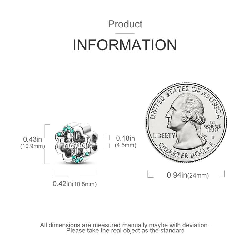 Charms Platagreen Flower-Shaped Friendship Beads Fit Originalbracelets Charms For Women Jewelry Diy Making Gifts