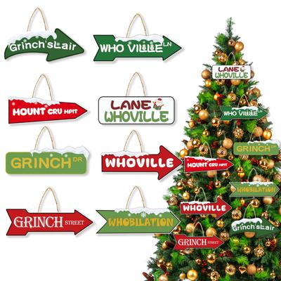 40 Stück Weihnachts-Hängeindikator-Schild mit Buchstabenmuster, wiederverwendbar, für drinnen und draußen, Haustür, Wand, Weihnachtsbaum, zum Aufhängen, Willkommens-Türschild-Dekoration