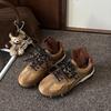 Sheepskin Version Retro Moral Training Shoes Women's 2025 Early Autumn Internet Celebrities New Shoes Women's Flat Baseplate Shoes Casual Sports Women