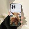 Lovely Animal Highland Cattle Phone Case For IPhone 16 15 14 13 12 Mini 11 Pro XS Max X XR SE 6 7 8 Plus Soft Silicone Cover
