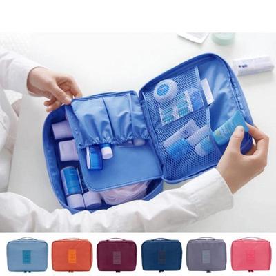 4er-Pack Reise-Aufbewahrungstaschen, tragbare Aufbewahrungstaschen für Männer und Frauen, Reise-Bade- und Make-up-Tasche, bedruckte Kulturtasche