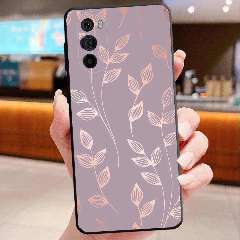 Phone Case For Motorola Edge 50 40 Pro 60 50 40 30 Ultra Neo Fusion Moto G85 G72 G53 G54 G84 G13 G32 Love Pink Gold Rose