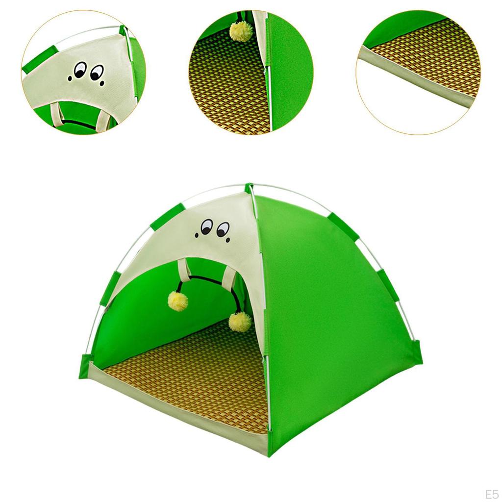 Cat Tent House Foldable Washable Semi Enclosed Soft Kitten Nest Small Dog Bed for Household