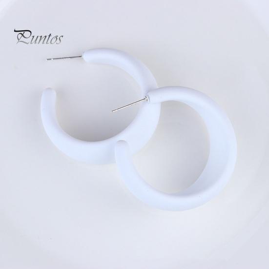 1 adet Damla Küpe Canlı Renk Tahriş Olmayan Hafif Abartılı C-Şekilli Dangle Küpe Delici Takı Aksesuarları