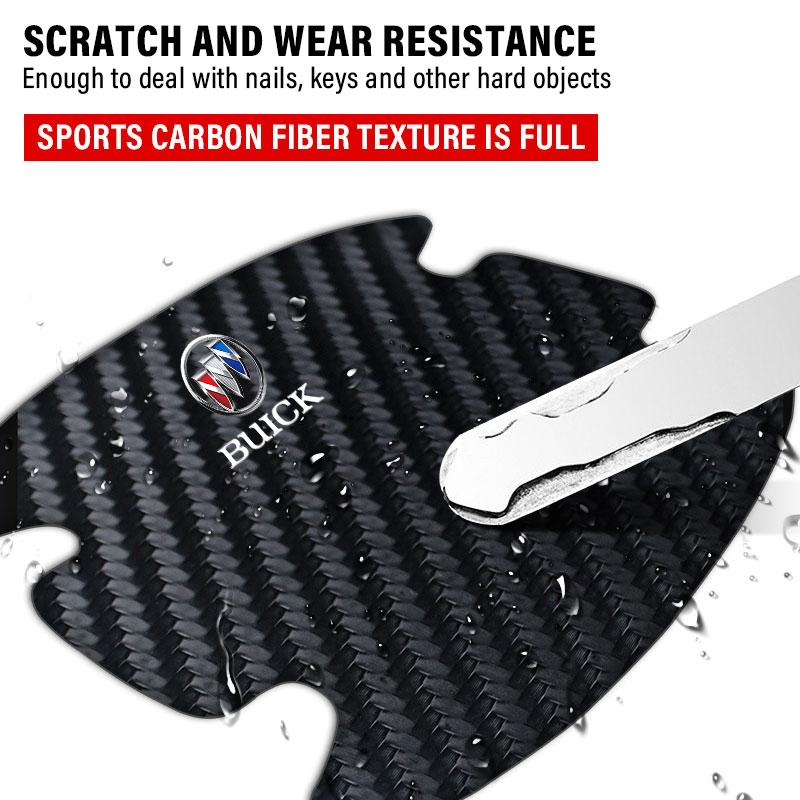 4PCS Car Door Handle Protection Sticker Emblem Car Decoration Styling For Buick Verano Velite Lesabre Riviera Avenir GL6 GL8 Envision Excelle