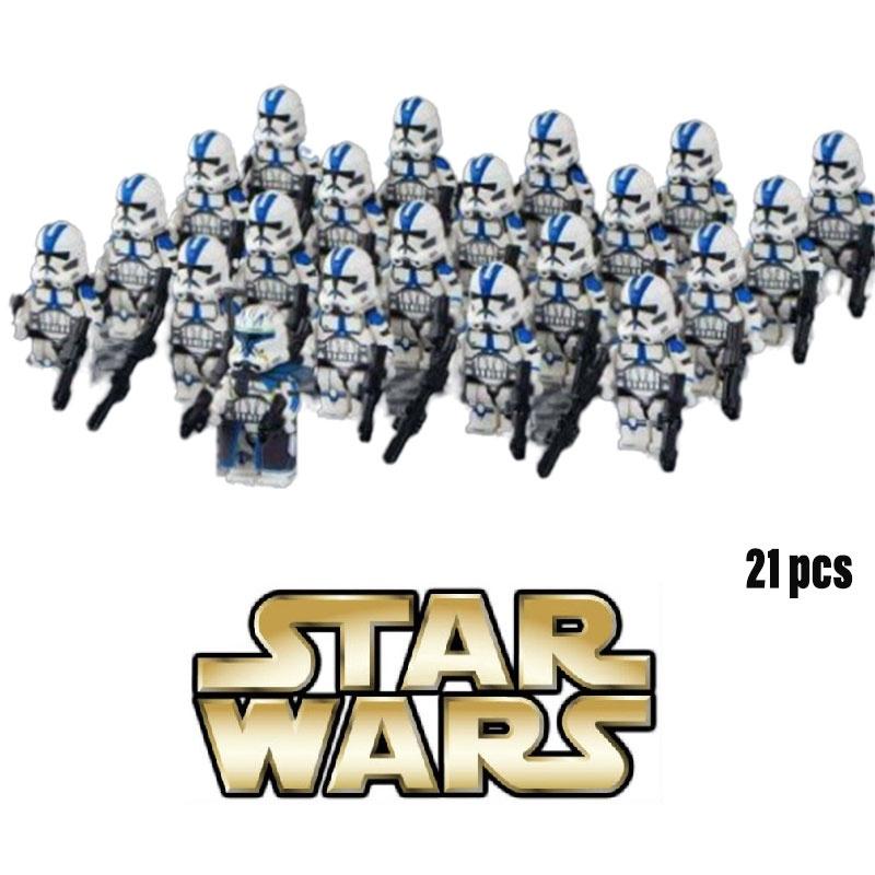 21pcs Building 501st Blocks Clone Troopers Minifigures Toys Kid