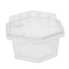 20 Pcs Hexagonal Disposable Cartridge Cup Holder Transparent Disposable Cartridge Needles Cups for Microblading