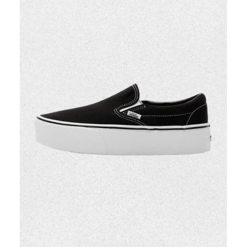 Vans Classic Slip-On Stackform - Канвас Черный Истинный Белый VN0A7Q5RBMX1 VSMY 1501308 275