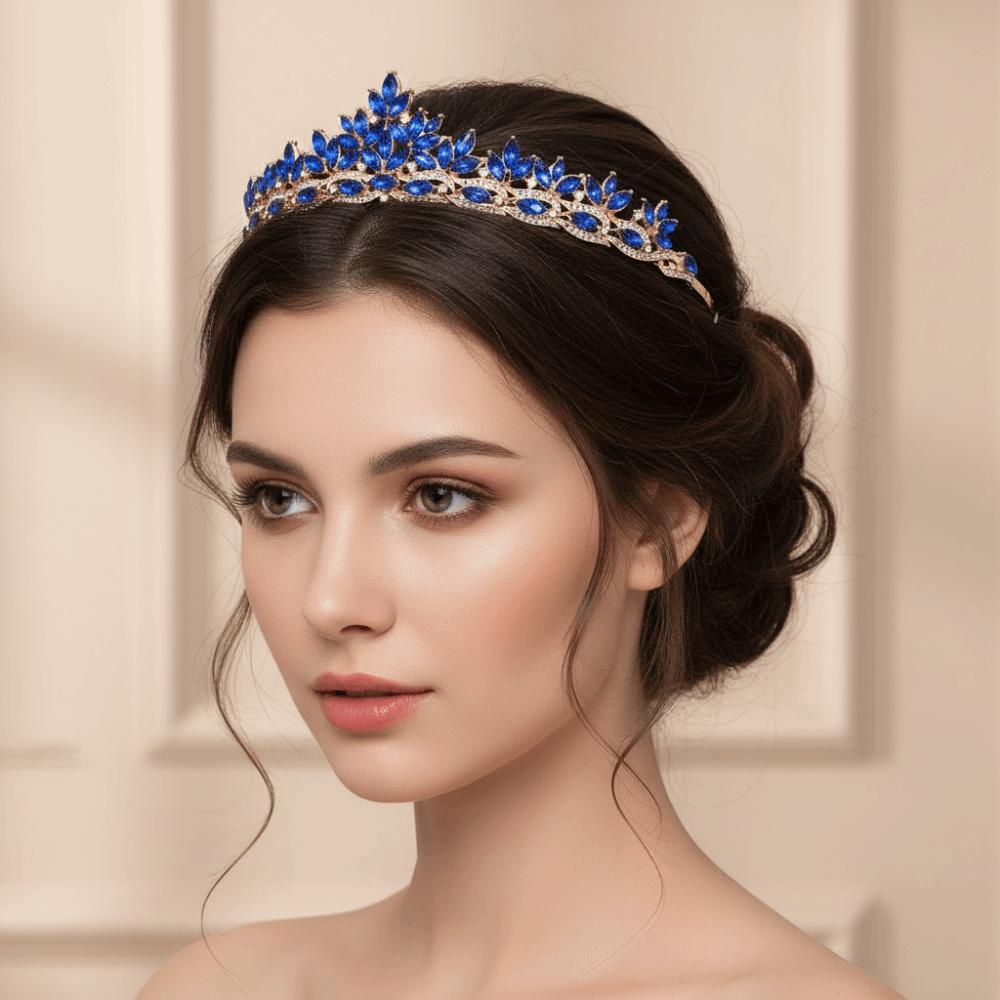 Sparkling Baroque Crystal Crown Gorgeous Elegant Baroque Queen Tiaras Shiny Vintage Luxury Crystal Tiara Bridal Celebration
