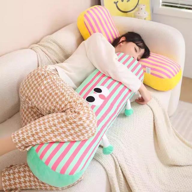 Washable Long Body Pillow for Side Sleepers, Bedroom Dormitory Cushion, Men's Backrest, Women's Leg Pillow