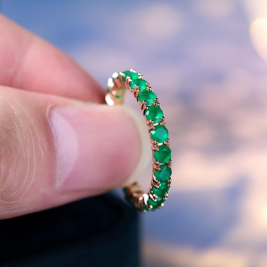 Stapelbare einreihige Stein-Verlobungsringe für Damen, Zirkonia in Eisblumenform, Blau, Grün, Rosa, Goldfarben, Runde Eheringe, Schmuck CZ