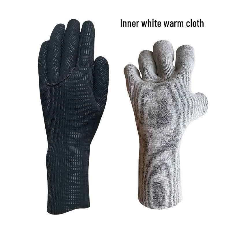 Super Elastic Neoprene Diving Gloves, 3-5mm, Wear-Resistant, Non-Slip, Cold-Proof, Warm Winter Swimming Snorkeling Gloves