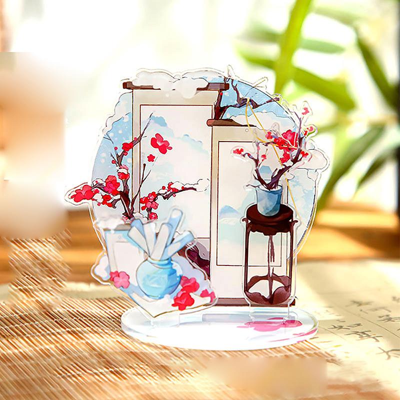 

Круглый металлический значок акриловый держатель аниме-персонажа звезда сувенирный значок дисплей для хранения пылезащитная подставка основание значка аксессуар белый