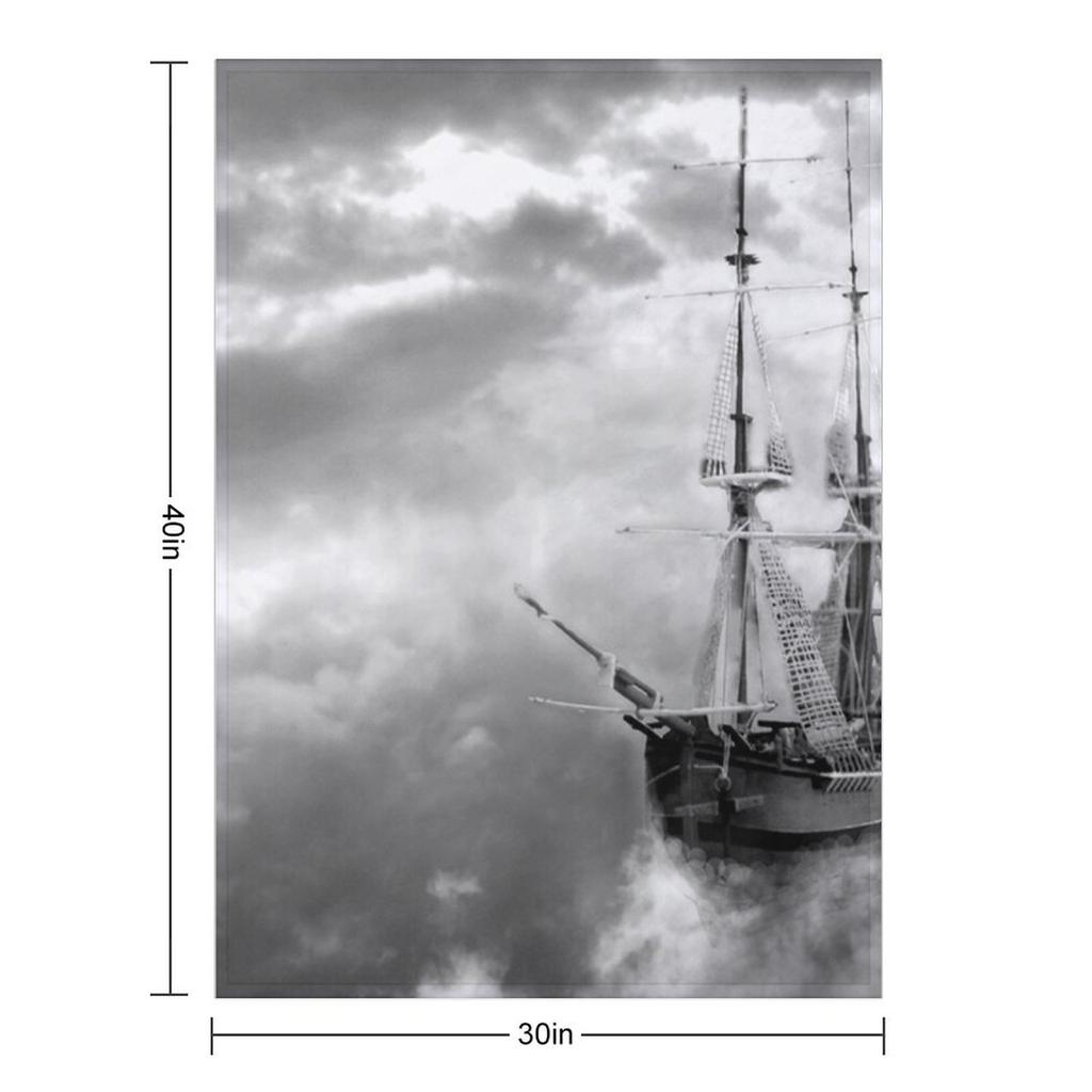 Neverland Ship (B&W) Throw Blanket Blankets Ands Giant Sofa Warm Funny Gift Blankets