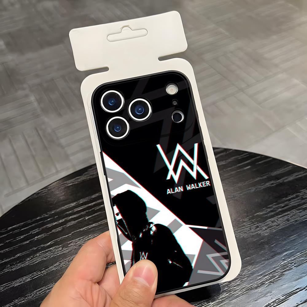

World Hit DJ Alan Walker Phone Case For IPhone 17 Air 16 E Pro Max 15 14 13 Mini 12 Pro 11 Max Plus Black Soft Shell iPhone 12