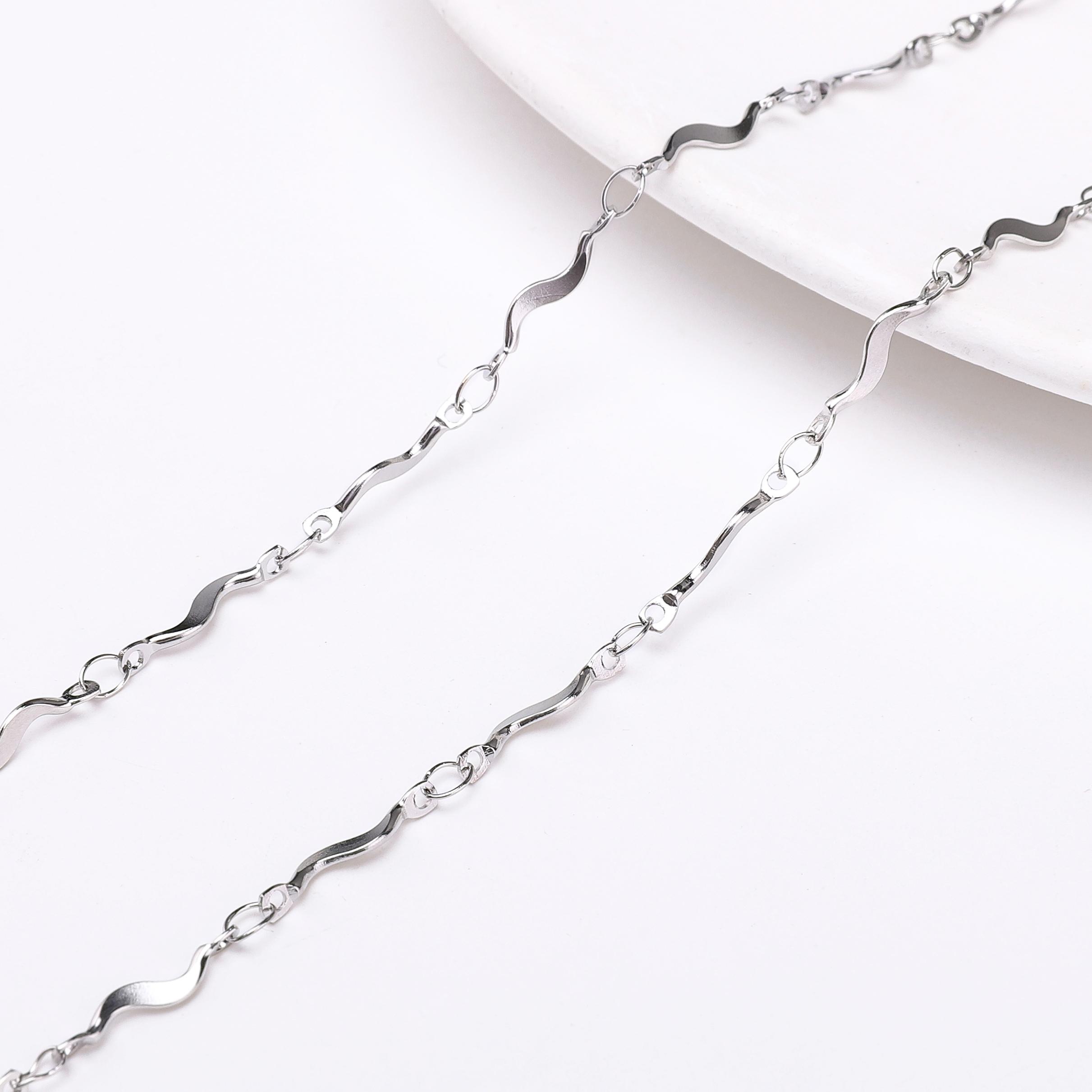 

1 метр цепи из нержавеющей стали кубинская звеньевая цепь базовая панк цепь для самостоятельного изготовления ожерелья браслета ювелирных изделий 1.3mm