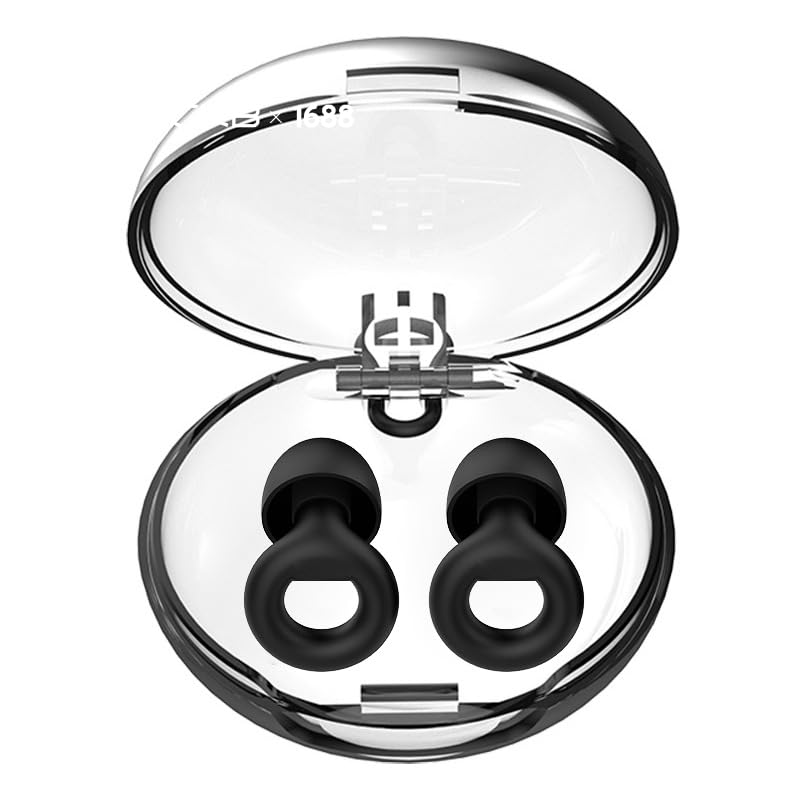 

Silicone Sleep Aids for Better Noise Inflight Snoring Blocker One Size Fits Ultra-Strong Earplugs, Soundproofing, Sleep, Reduction, Relaxation, Use, чёрный