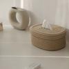 1pc Hand-Woven Fabric Tissue Box Holder-Stylish, Lightweight,Washable,Multifunctional Storage for Face Towels,Napkins On Home