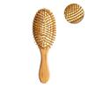 Street27® Natural Bamboo Wood Comb Professional Healthy Paddle Cushion Hair Loss Massage Brush Detangling Hairbrush for Massaging Scalp Hair Care He